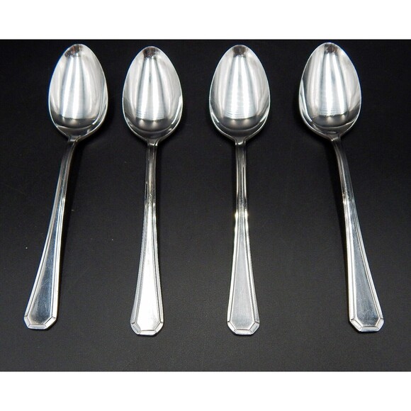 Supreme Cutlery by Towle Chestnut Hill Teaspoon Glossy Stainless Japan Lot 4 (A) - Picture 1 of 8